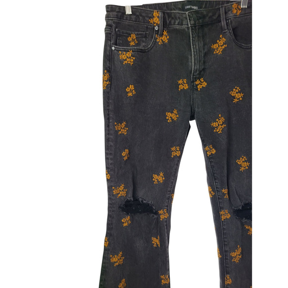 Women's Black and Orange Jeans - Picture 6 of 10